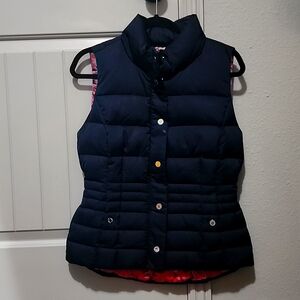 Lilly Pulitzer Navy Blue Puffer Vest Women's Medium